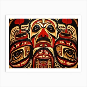 Queen Charlotte Island Totem Art 2 - Totem Pole Art Print