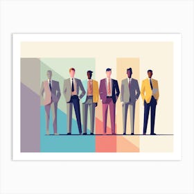 Businessmen In Suits 5 Art Print