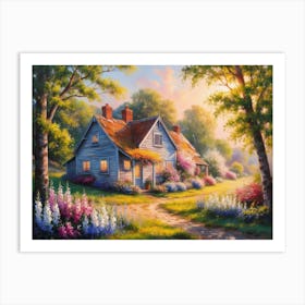 Cottage In The Country 1 Art Print