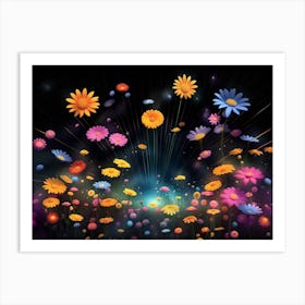 Colorful Flowers 1 Art Print