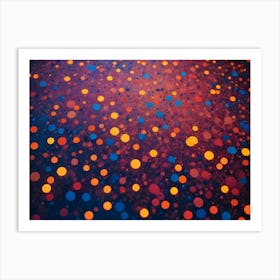 Abstract Bokeh Background With Colorful Circles Of Light Art Print