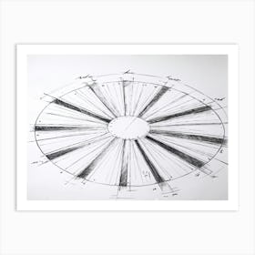 An Expertly Sketched Circular Emphasis Marks Illuminated By Striking Increases In The Graphite Pre (5) Art Print