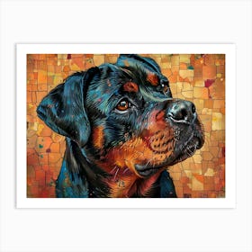 Rottweiler Fine Art Portrait 2 Art Print