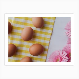 Eggs On A Table 10 Art Print