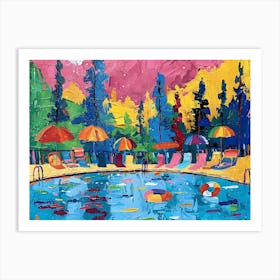 Summertime Pool Dreams Art Print