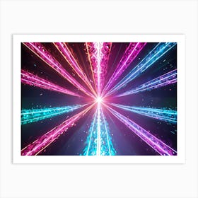 Abstract Light Burst Art Print