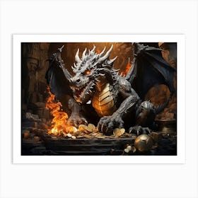 Dragon In The Cave 1 Art Print