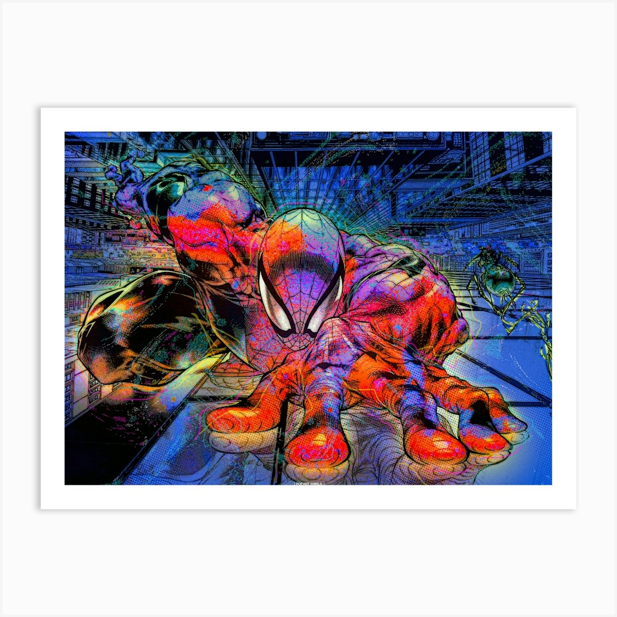 Spiderman | Comic Art Digital | Pop Art World 2025 Art Print by POP ART WORLD