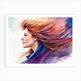 Watercolor Of A Woman 3 1 Art Print