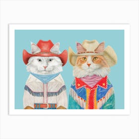 Rodeo Cats 2 Art Print