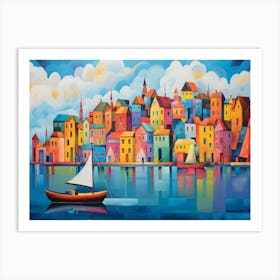 City By The Sea 1 Art Print