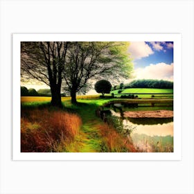 Pond In The Countryside 1 Art Print
