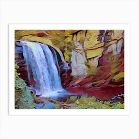 Looking Glass Waterfall Art Print