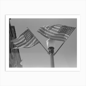 The Flags Are Out On The Fourth Of July, Vale, Oregon By Russell Lee Art Print