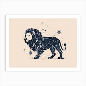 Lion Zodiac Art Print