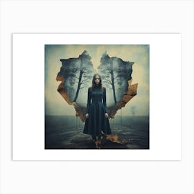 Girl In The Forest Art Print