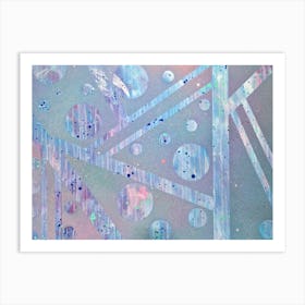 'Shine' blue Abstract painting Art Print