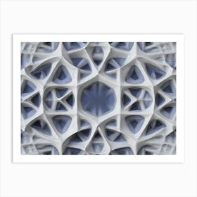 Intricate 3d Geometric Seamless 2 Art Print