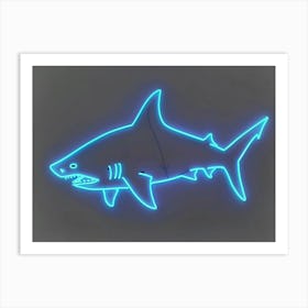 Neon Aqua Bamboo Shark 1 Art Print