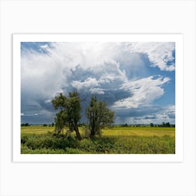 Thundercloud over wide landscape Art Print