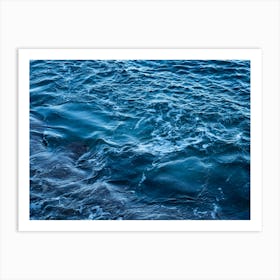 Dark blue sea water and waves Art Print