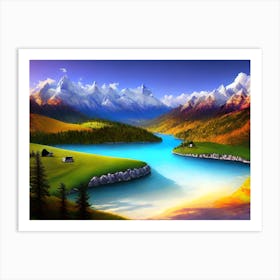 Landscape Painting 12 Art Print