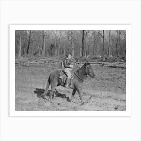 Home Supervisor Of Chicot Farms Project Must Ride Horseback To Get To And From Project, Arkansas By Russell Art Print