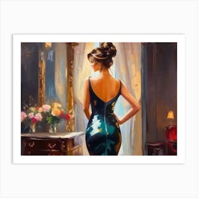 Woman in Front of the Mirror Art Print