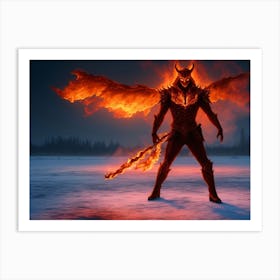 Demon With Wings Art Print