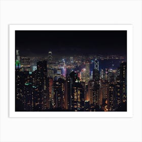 Hongkong Skyline Art Print