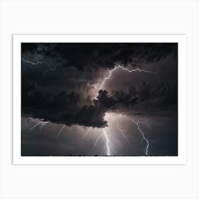 Lightning Bolts In The Sky Art Print