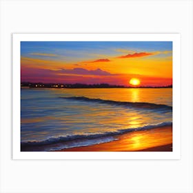 Sunset On The Beach 85 Art Print