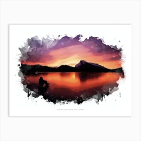 Vermilion Lakes, Banff Town, Canada Art Print