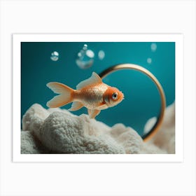 Goldfish In A Ring Art Print