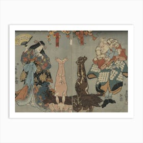Mitanoshi to Yamauba, Original from the Library of Congress. Art Print