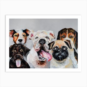 Company Of Dogs Animal Painting Art Print