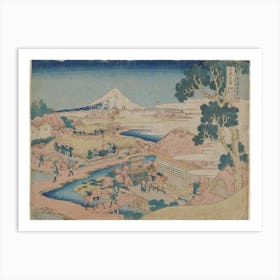 Fuji From The Tea Plantation Of Katakura In Suruga Province (1830–1833),Katsushika Hokusai Art Print