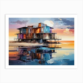 House On The Beach Art Print