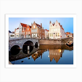 Tranquil Morning, Bruges, Flanders, Belgium Art Print