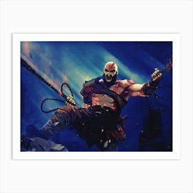 Light Of Heroes ― Kratos Game God Of War Art Print