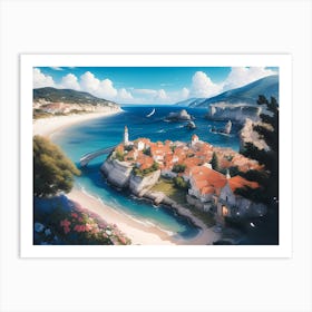 Mediterranean Coast Painting #2 Art Print