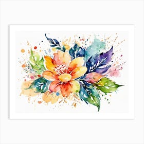 Watercolor Flowers Art Print