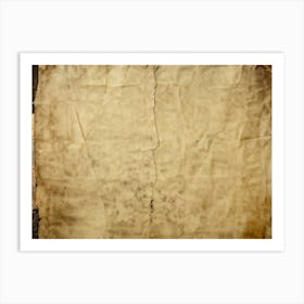 Abstract Pattern Framed Within A Vintage Crumpled Piece Of Paper Texture Of Fibers Pronounced Fad (4) Art Print