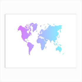 World Map 18 Art Print