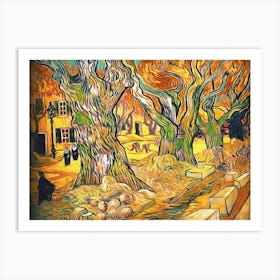 Avenue Of Trees Painting Vincent Van Gogh Art Art Print