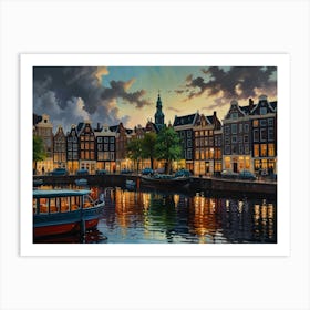 Amsterdam At Dusk art Art Print