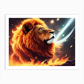 Lion With Sword Art Print