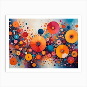 Abstract Flower Painting 1 Art Print