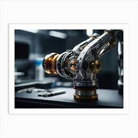 Robotic Arm In A Factory Art Print