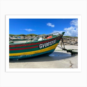 Fishing Boat On The Beach Art Print